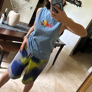 Vintage point zero light blue tank top a6